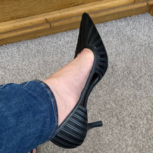 AK ANNE KLEIN Pointed Heels, Black, Size 7M - Picture 10 of 13